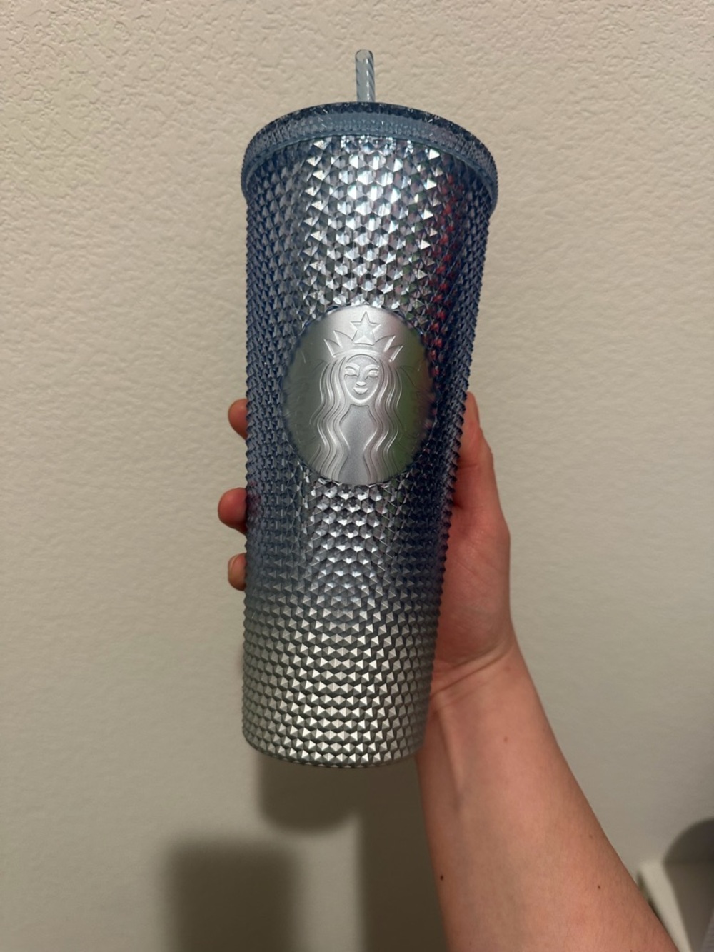 Starbucks Ombre Blue and Silver Studded Tumbler Venti